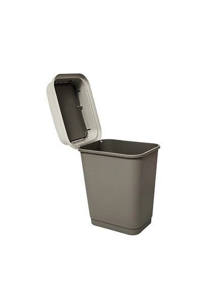 5 five simply smart Waste bin, beige, Uvelse plastic, 25 liters, 47.5 x 38 x H 28 cm