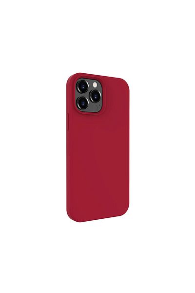 lemontti iPhone 13 Pro Case Lemontti Liquid Silicon Dark Red