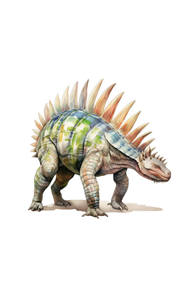 INOVATIX Set de 8 autocolante cu dinozaurul Tiamat, INOVATIX®. 6 cm