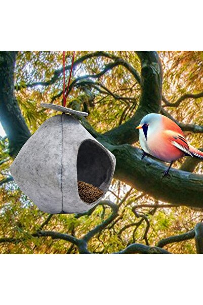 Lightnetsee window/patio bird feeder, felt, gray, 35 x 12.8 cm