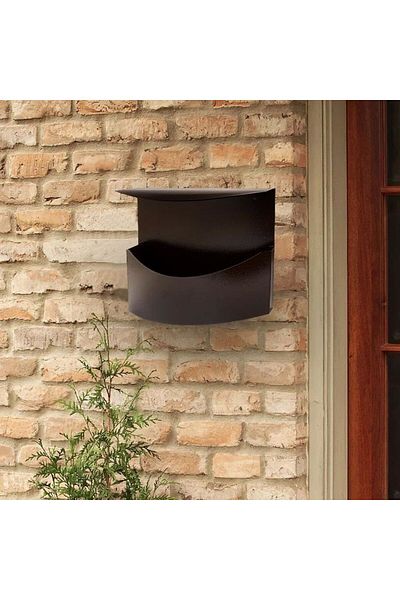 damech Advertising Basket/Box, For Newspapers, With Roof, Brown, C4 Format, 34x11.5x33 Cm,
