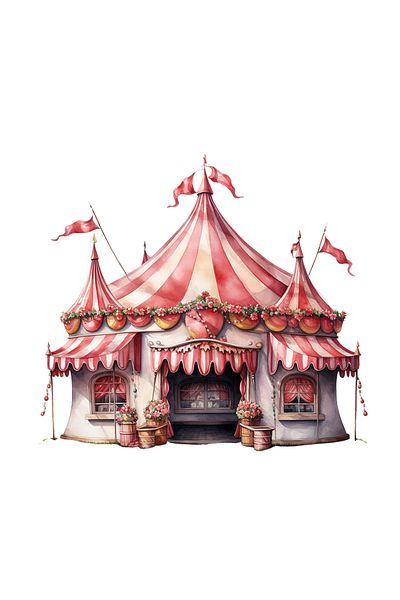 INOVATIX Set of 8, Circus Tent Sticker, INOVATIX®. 6 cm