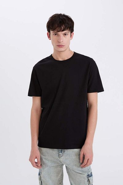 DeFacto Men's T-Shirt D5481Ax/Bk81 Black