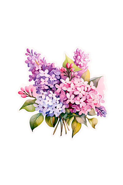 INOVATIX Set de 8 piese, autocolant Flori de liliac Chloe, INOVATIX®. 6 cm