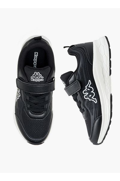 Kappa Boys' Logo Print Sports Shoes with Hook and Loop Closure