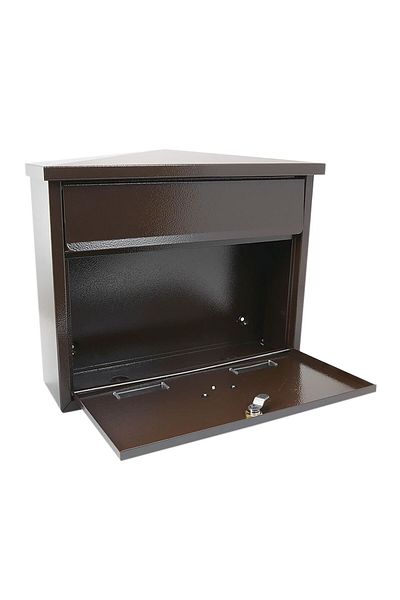 damech Mailbox, Rectangular, Brown, C4 Format, 39x12x32 Cm,