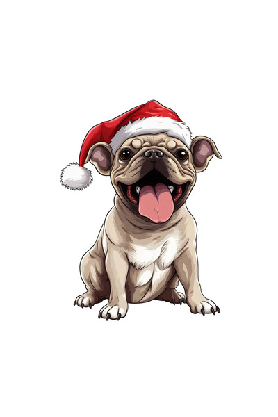 INOVATIX Σετ 8 τεμαχίων, Αυτοκόλλητο Γαλλικού Μπουλντόγκ με Καπέλο Άγιου Βασί...