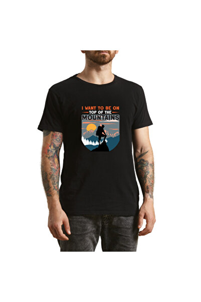 OEM Tricou Barbati Aventura in sange, vibe outdoor, negru, marimea L