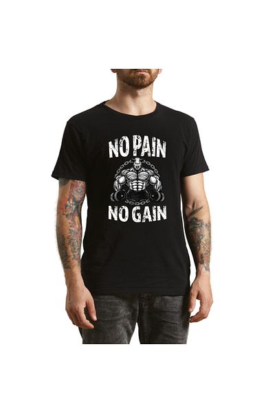 OEM Men's T-shirt Workout Funny Text, urban style, black, Size XL