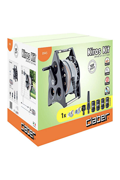 CLABER مجموعة بكرة خرطوم كيروس المقاومة للعوامل الجوية والصدمات والمثبتة على الحائط