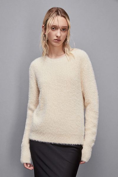 Patrizia Pepe Pulover cu guler rotund - - XL, crem