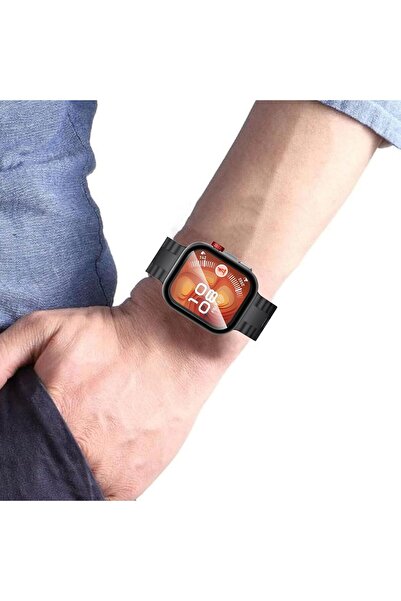 Fibaks Huawei Watch Fit 4 Compatible Full Covering Curved Black Frame Pet Watch Screen Protector