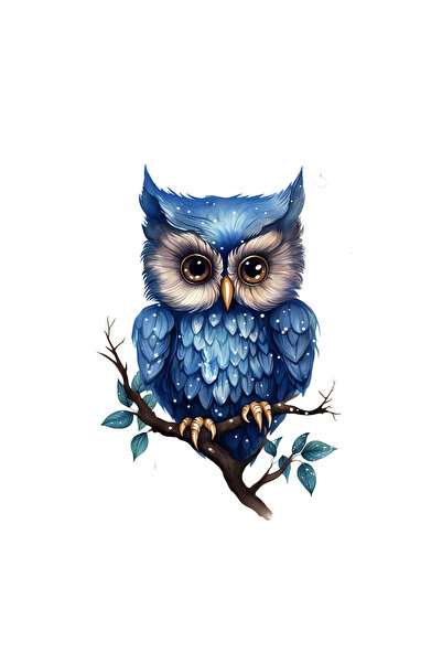 INOVATIX Set de 8 autocolante cu bufniță somnoroasă, INOVATIX®. 6 cm