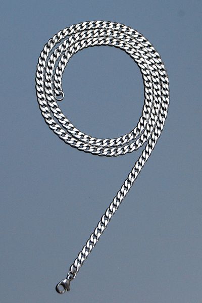 Rua Jewelry Gourmet Model Chain Stainless Steel Necklace Silver Color - 3mm