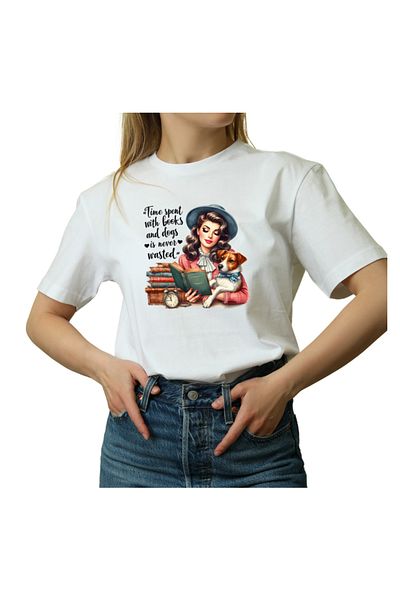 OEM Tricou Dama alb, inspiratie Retro American, gluma sarcastica, marimea S