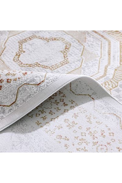 Danube Home Luxura Artsilk Modernclassic Rug Acrylic Area Rug Floor Covering L180xW120cm-Gold Multi