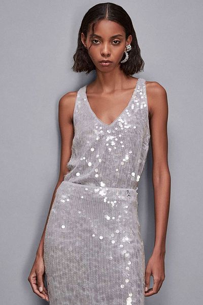 Patrizia Pepe Sleeveless Top - - M, Grey