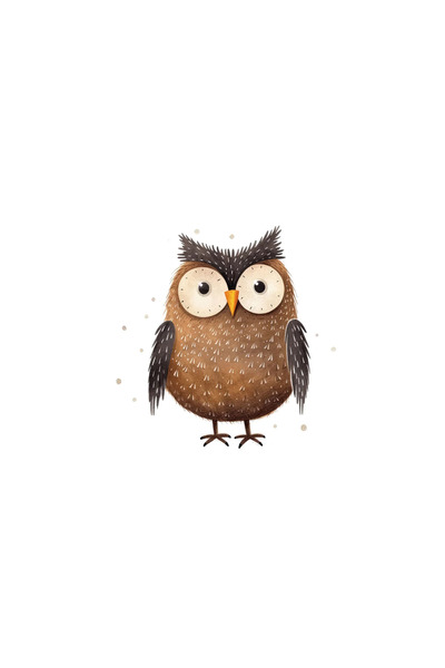 INOVATIX Set de 8 autocolante bufniță de Crăciun, INOVATIX®. 6 cm