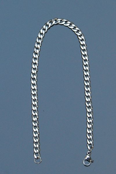 Rua Jewelry Gourmet Model Chain Stainless Steel Bracelet Silver Color 3mm