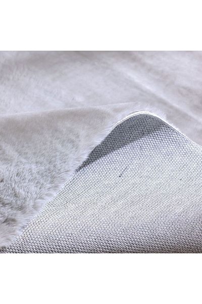 Danube Home Sable Solid Soft Fur Rug Polyester Area Rug Floor Covering L300xW200cm-Light Grey