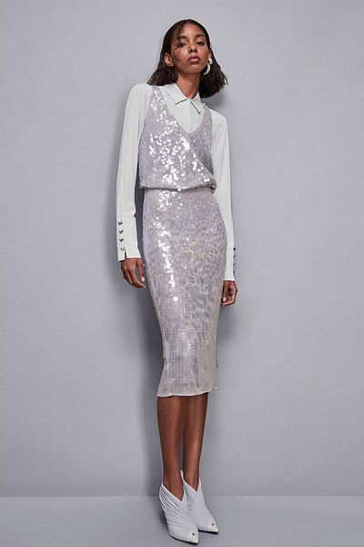 Patrizia Pepe SEQUIN SKIRT - PATRIZIA PEPE - M, GREY