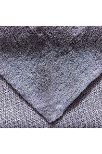 Danube Home Plush Solid Soft Fur Rug Polyester Area Rug Floor Covering L300xW200cm-Dark Grey