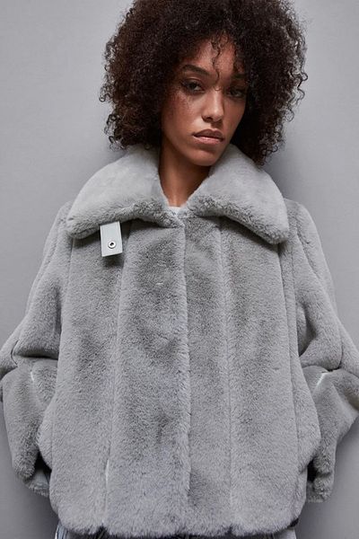 Patrizia Pepe REGULAR FIT JACKET - PATRIZIA PEPE - 46, GREY