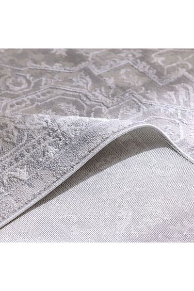 Danube Home Nowa Shine Rug Polypropylene + Polyester Area Rug Floor Covering L180xW120cm-Light Grey/Cream