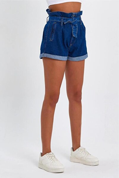 ALEXANDERGARDI Özel Koleksiyon Bağlamalı Denim Şort (4013K)