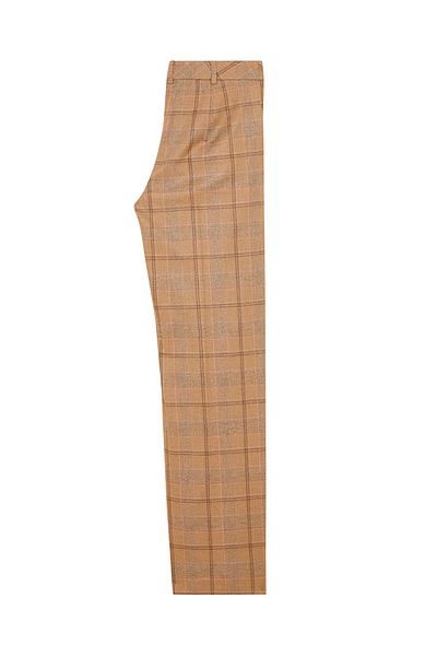 Patrizia Pepe Wide Pants With Check Print - - 38, Brown