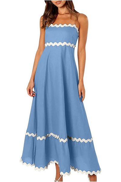 IBTOM CASTLE Rochie maxi de vara pentru femei, IBTOM CASTLE