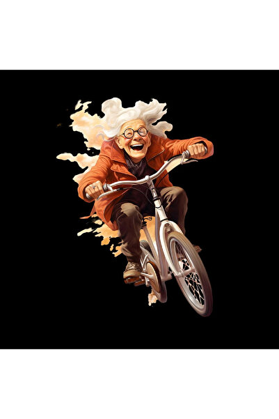 INOVATIX Set de 8 piese, Autocolant Bunica pe bicicletă.png, INOVATIX®. 6 cm