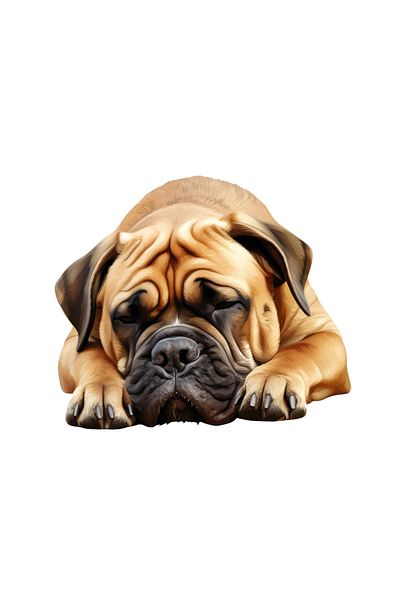 INOVATIX Set de 8 piese, autocolant Bullmastiff, INOVATIX®. 6 cm