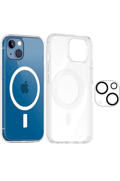 bzstore Set with MagSafe case for Iphone 14 Plus and camera glass protector