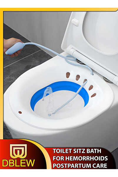 DBLEW حمام مقعدي قابل للطي لمقعد المرحاض يهدئ البواسير والعجان ورعاية ما بعد ...