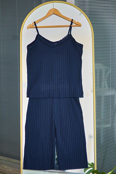 DPARİS Set pijama Capri cu curea de frânghie