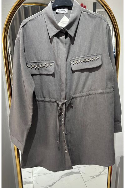 Lotus Stylish Tunic with Pocket and Stripe Part Pearl (Wide Fit)