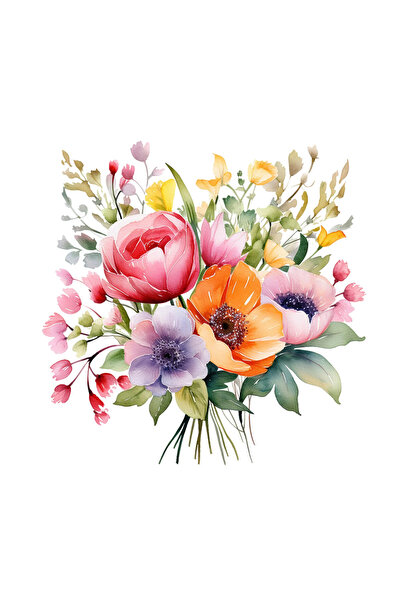 INOVATIX Set de 8 piese, autocolant Buchet de flori Suflet curat, INOVATIX®. ...