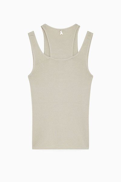 Patrizia Pepe Top With Straps - - M, Grey