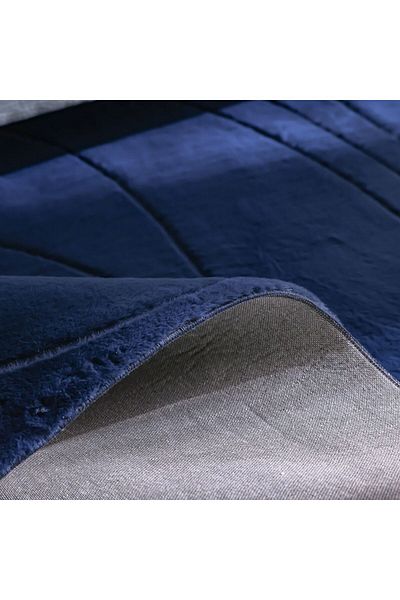 Danube Home Textra Soft Fur Design Rug Polyester Area Rug Floor Covering L230xW160cm-Blue