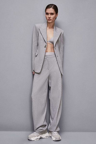 Patrizia Pepe Metallic Fly Jacket - - 42, Grey