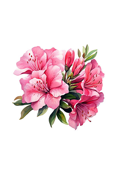 INOVATIX Set de 8 bucăți, autocolant buchet de azalee, INOVATIX®. 6 cm