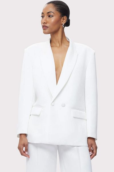 Herve Leger JACĂ ȚESUTĂ PENTRU DAMĂ - HERVE LEGER - 2, ALBĂ