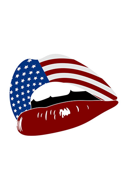 INOVATIX Σετ 8 τεμαχίων, Αυτοκόλλητο με σέξι χείλη και αμερικανική σημαία, IN...