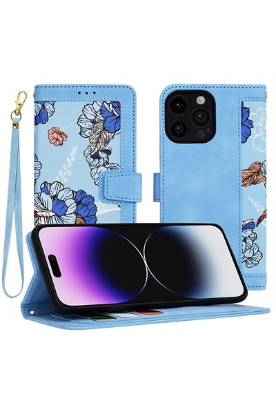 Techsuit Husă pentru iPhone 14 Pro Max - Techsuit FlipCraft - Albastru Vibrant