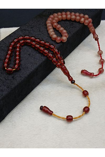 sitre Brother/Sister Fire Amber Prayer Beads Set