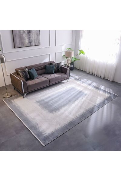 Danube Home Luxura Artsilk Modern Contemporary Rug Acrylic Area Rug Floor Covering L340xW240cm-Blue