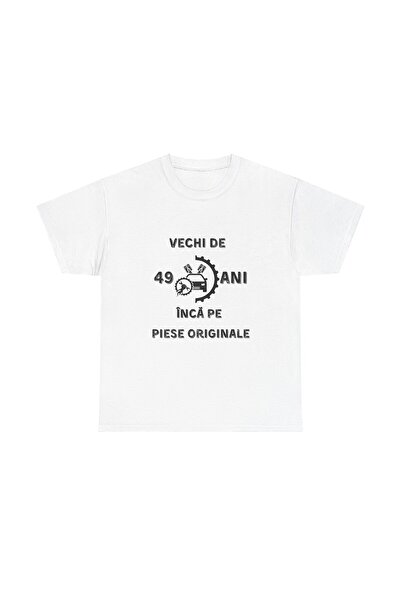 OEM Tricou personalizat barbati, negru, 49 ani si inca pe piese originale pen...