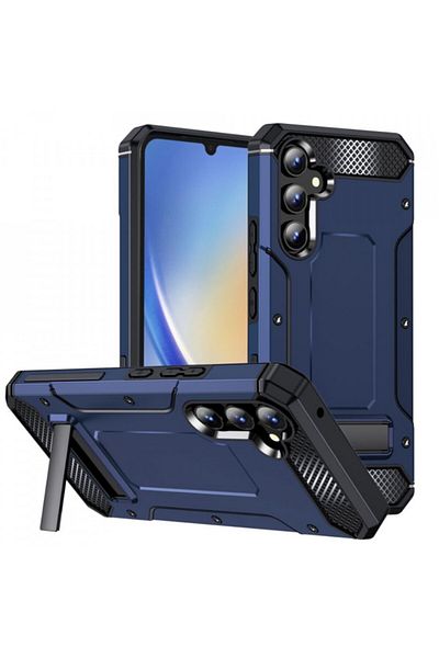 Techsuit Carcasă pentru Samsung Galaxy A34 5G - Techsuit Hybrid Armor cu suport - Albastră