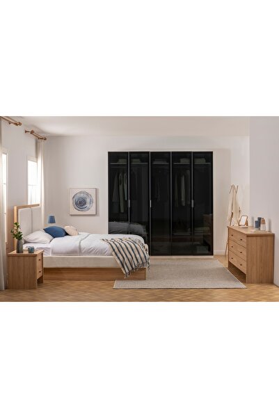 Vivense LUNA NOX, PANDİA YATAK ODASI TAKIMI, CAM, 5 KAPAKLI